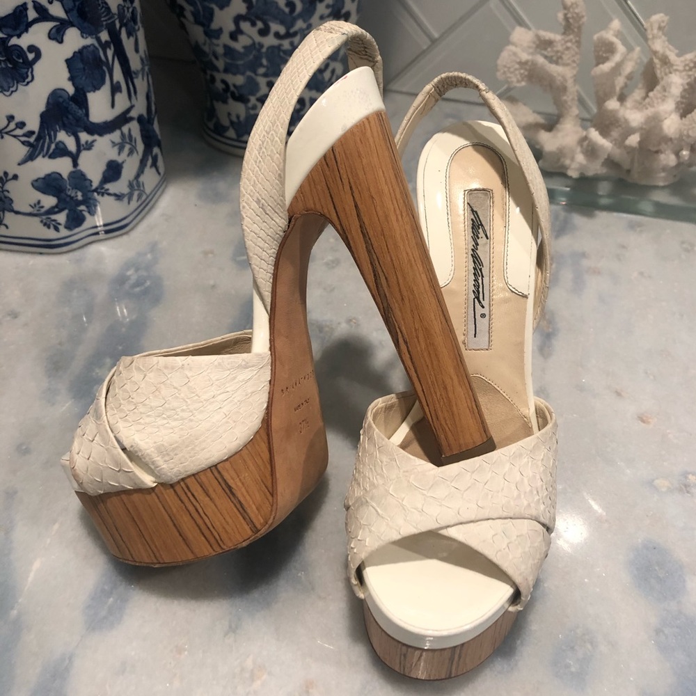 Brian Atwood Madison White Python Platform